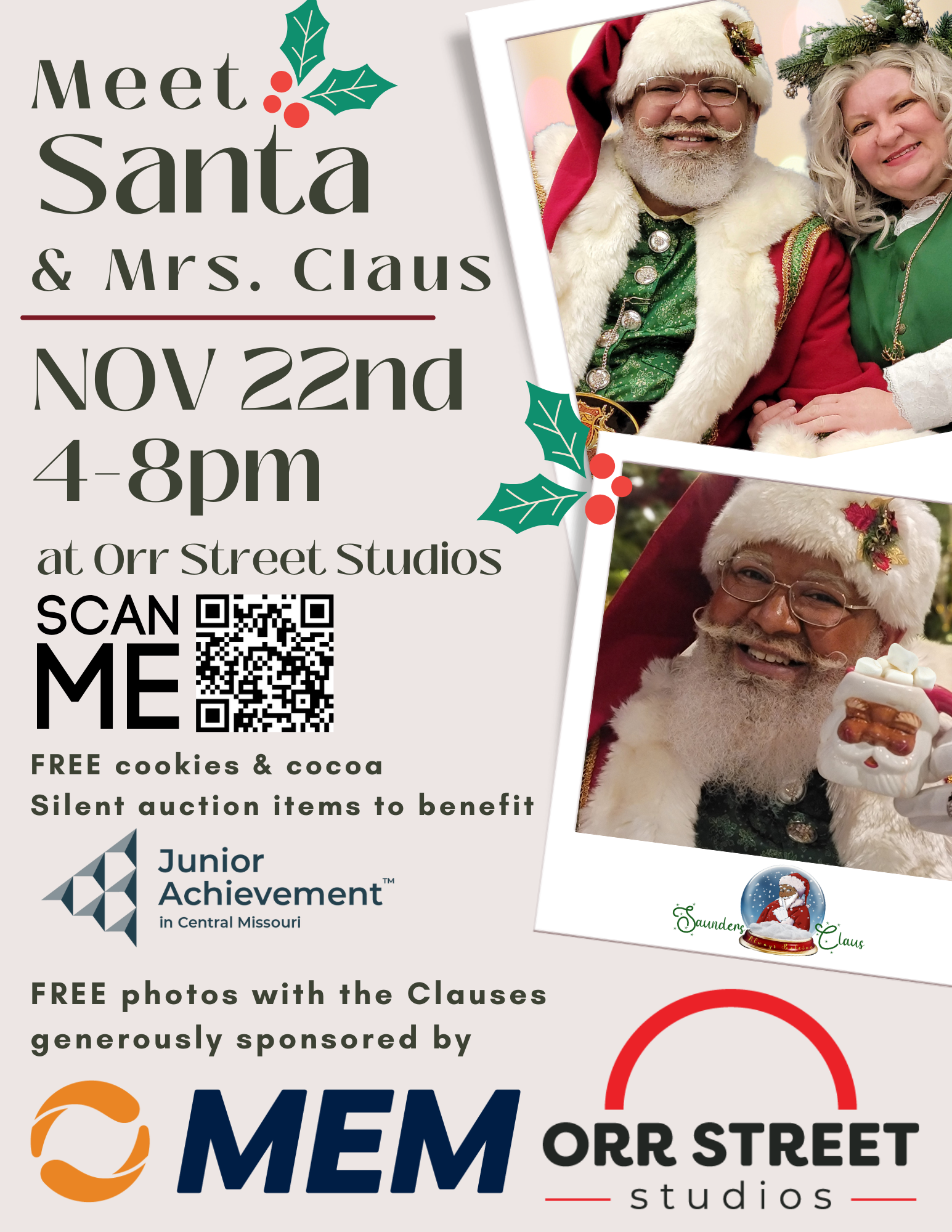 3rd Annual FREE Photos with Santa and Mrs Claus