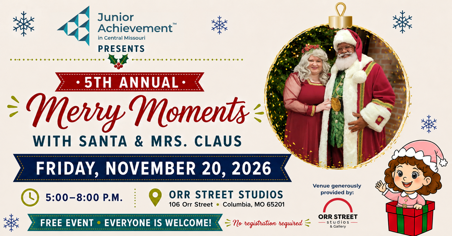 5th Annual FREE Photos with Santa and Mrs Claus